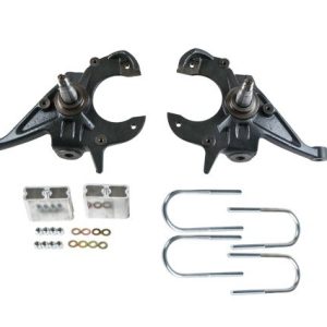 Belltech Lowering Kit, 2 Inch Front 3 Inch Rear Drop, Shock Absorbers Not Included, With Drop Spindles and Lowering Block Kit – 614