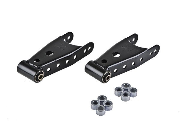 Belltech Leaf Spring Shackle, 2 or 3 Inch Rear Drop, Rubber Bushing, Set of 2 – 6409