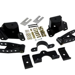 Belltech Lowering Kit, 4 Inch Drop, Non-Greaseable, Rubber Bushings, With Hangers/ Shackles/ Bump Stops/ Pinion Shims/ Installation Hardware – 6415