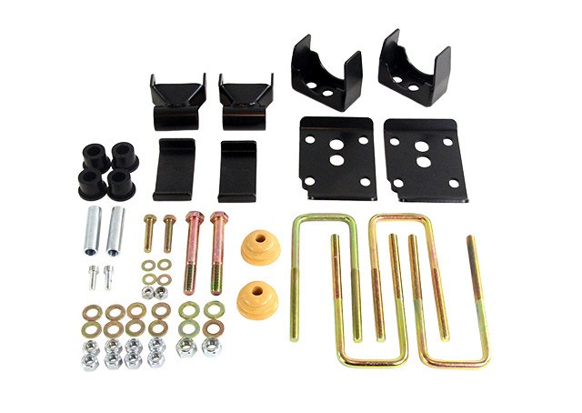 Belltech Leaf Spring Over Axle Conversion Kit, 5-1/2 Inch Drop, With Shackles/ Spring Seats/ Bump Stops/ U Bolts/ Installation Hardware – 6446
