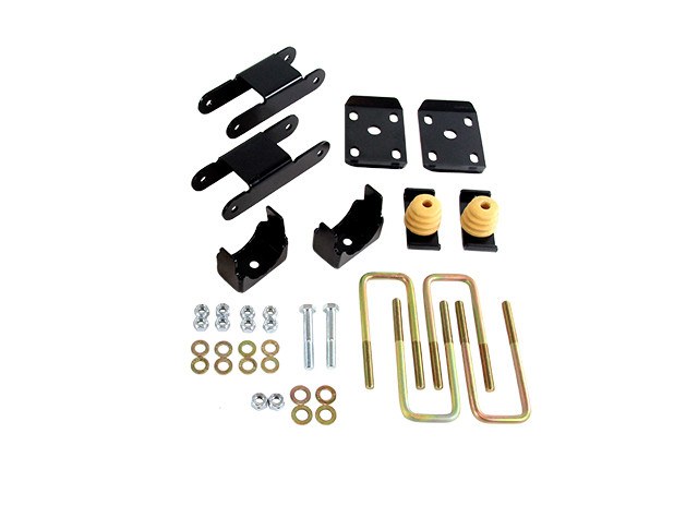 Belltech Leaf Spring Over Axle Conversion Kit, 4 Inch Drop, With Shackles/ Spring Seats/ Bump Stops/ U Bolts/ Installation Hardware – 6545