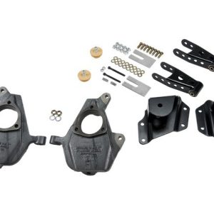 Belltech Lowering Kit, 2 Inch Front 4 Inch Rear Drop, Shock Absorbers Not Included, With Drop Spindles/ Shackle Kit/Hanger Kit – 655