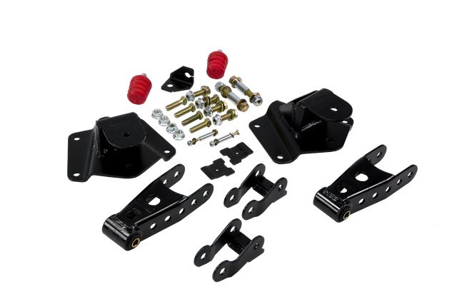Belltech Leaf Spring Shackle, 4 Inch Drop, Non-Greaseable, Rubber Bushings, Set of 2 – 6636