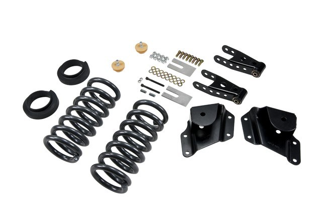 Belltech Lowering Kit, 2 or 3 Inch Front 4 Inch Rear Drop, Shock Absorbers Not Included, With Coil Springs and Shackle and Hanger Kit – 664