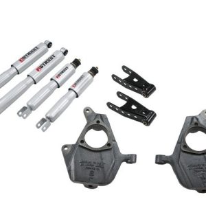 Belltech Lowering Kit, 2 Inch Drop, Shock Absorbers Included, With Street Performance Shock Absorbers/ Drop Spindle Kit/Shackle Kit – 678SP