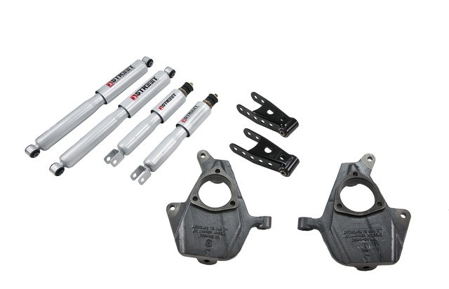Belltech Lowering Kit, 2 Inch Drop, Shock Absorbers Included, With Street Performance Shock Absorbers/ Drop Spindle Kit/Shackle Kit – 678SP