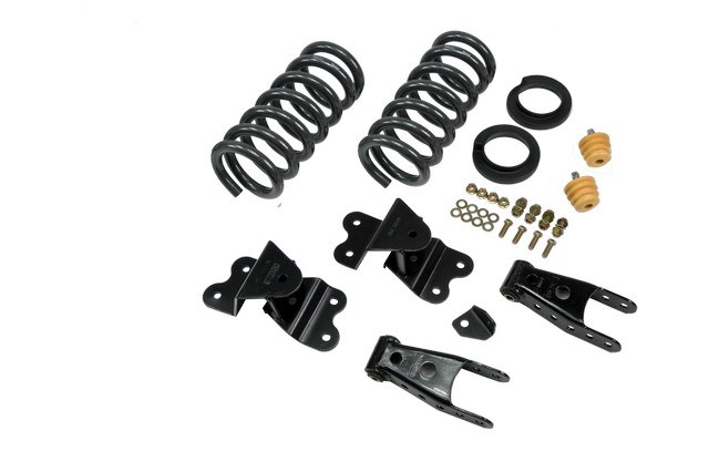 Belltech Lowering Kit, 2 or 3 Inch Front 4 Inch Rear Drop, Shock Absorbers Not Included, With Coil Springs and Shackle and Hanger Kit – 686