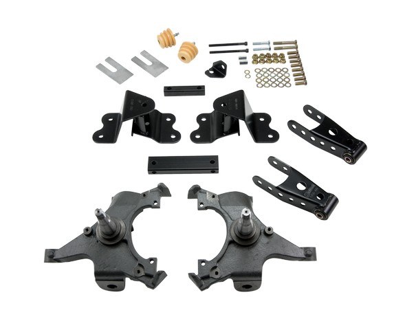 Belltech Lowering Kit, 2 Inch Front 4 Inch Rear Drop, Shock Absorbers Not Included, With Drop Spindle Set and Shackle and Hanger Kit – 690