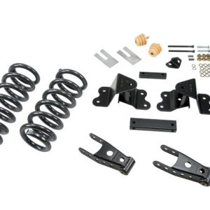 Belltech Lowering Kit, 2 or 3 Inch Front 4 Inch Rear Drop, Shock Absorbers Not Included, With Coil Springs and Shackle and Hanger Kit – 691