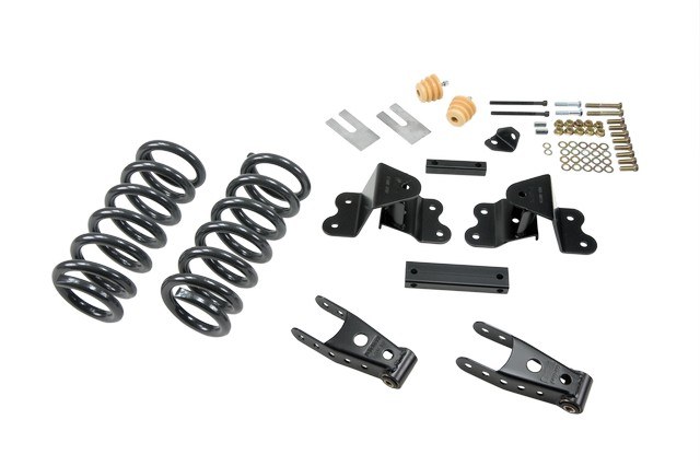 Belltech Lowering Kit, 2 or 3 Inch Front 4 Inch Rear Drop, Shock Absorbers Not Included, With Coil Springs and Shackle and Hanger Kit – 691