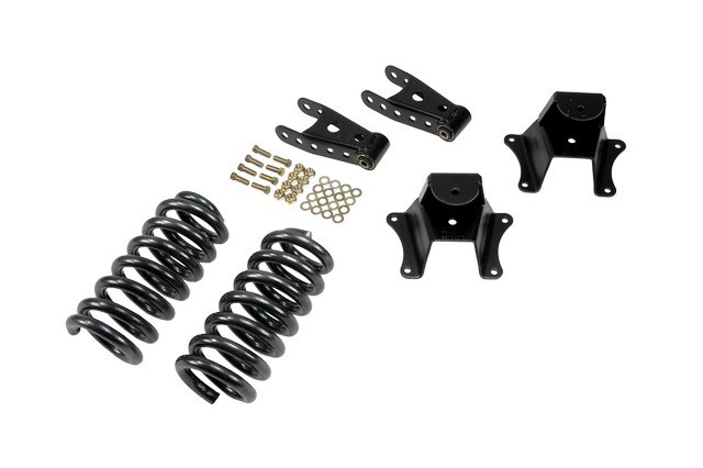 Belltech Lowering Kit, 2 Inch Front/ 4 Inch Rear Drop, Without Shock Absorbers, With Coil Set/ Shackle Kit/ Leaf Spring Hangers – 703