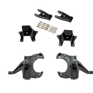 Belltech Lowering Kit, 3 Inch Front/ 4 Inch Rear Drop, Without Shock Absorbers, With Drop Spindle Set/ Shackle Kit/ Leaf Spring Hangers – 704
