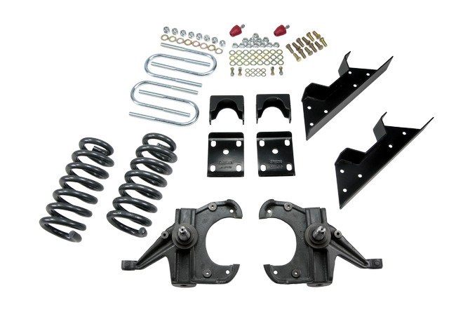 Belltech Lowering Kit, 4 Inch Front/ 6 Inch Rear Drop, Without Shock Absorbers, With Drop Spindle Set/Coil Set/ and All Hardware – 707