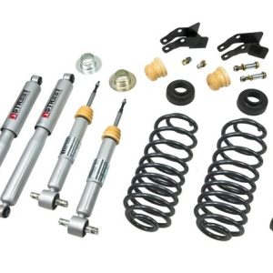 Belltech Lowering Kit, +1 to -2 Inch Drop Front and 4 Inch Rear Drop, Street Performance Shock Absorbers – 752SP