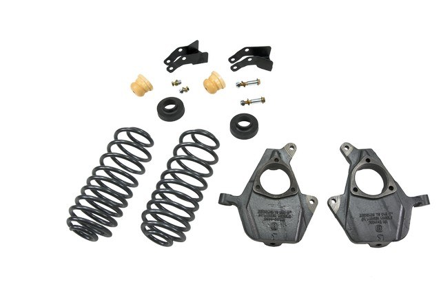 Belltech Lowering Kit, 1 or 2 Inch Front 3 or 4 Inch Rear Drop, Shock Absorbers Not Included, With Coil Springs and Drop Spindles – 759