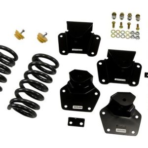Belltech Lowering Kit, 2 Inch Front/ 4 Inch Rear Drop, Silver/ Black, Without Shock Absorbers – 802