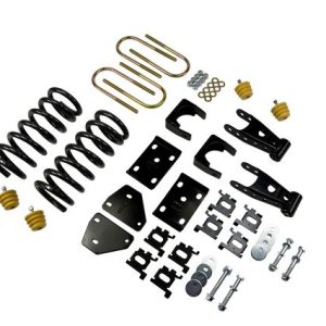 Belltech Lowering Kit, 2 Inch Front/ 5 Inch Rear Drop, Shock Absorbers Not Included, With Coil Springs/ Leaf Spring Flip Kit/ Alignment Kit – 811