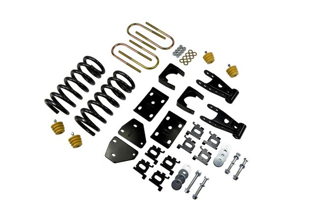 Belltech Lowering Kit, 2 Inch Front/ 5 Inch Rear Drop, Shock Absorbers Not Included, With Coil Springs/ Leaf Spring Flip Kit/ Alignment Kit – 811