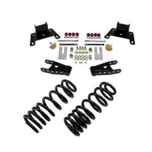 Belltech Lowering Kit, 2 Inch Front/ 4 Inch Rear Drop, Silver/ Black, Without Shock Absorbers – 924