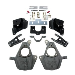 Belltech Lowering Kit, 2 Inch Front/ 3 Inch Rear Drop, Silver/ Black, Without Shock Absorbers – 947