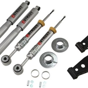 Belltech Lowering Kit, Street Performance, Adjustable 1 Inch Lift to 3 Inch Drop Front/ 2 Inch Rear Drop, Silver/ Black – 970SP