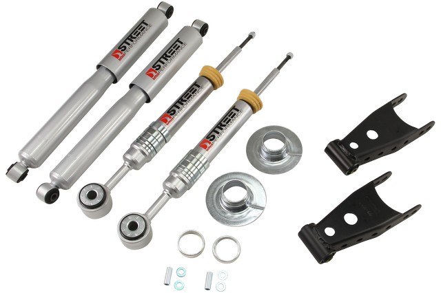 Belltech Lowering Kit, Street Performance, Adjustable 2 Inch Lift to 2 Inch Drop Front/ 2 Inch Rear Drop, Silver/ Black – 977SP