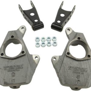 Belltech Lowering Kit, 2 Inch Front/ 2 to 3 Inch Rear Drop, Silver/ Black, Without Shock Absorbers – 984