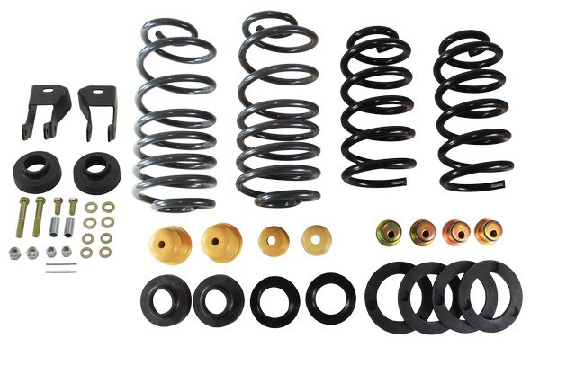 Belltech Lowering Kit, 1 to 2 Inch Front Drop/ 3 to 4 Inch Rear Drop, Without Shock Absorbers – 998
