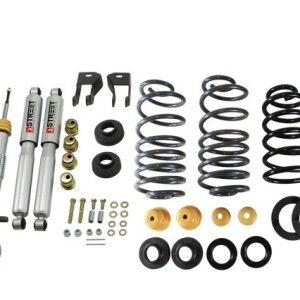 Belltech Lowering Kit, Street Performance, 1 to 2 Inch Front Drop/ 3 to 4 Inch Rear Drop, With Shock Absorbers – 998SP