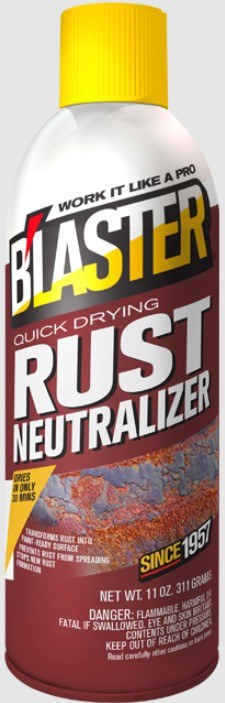 Blaster Rust Converter, Quick Drying, Used as Rust Neutralizer and Transforms Rust Into Pristine Surface, Spray on, Clear – 16-RN