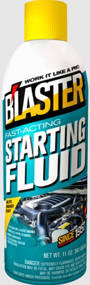 Blaster Starting Fluid, Use to Start Gasoline and Diesel Engines IN Extreme Weather, 11 Ounce Aerosol Can, Single – 16-SF