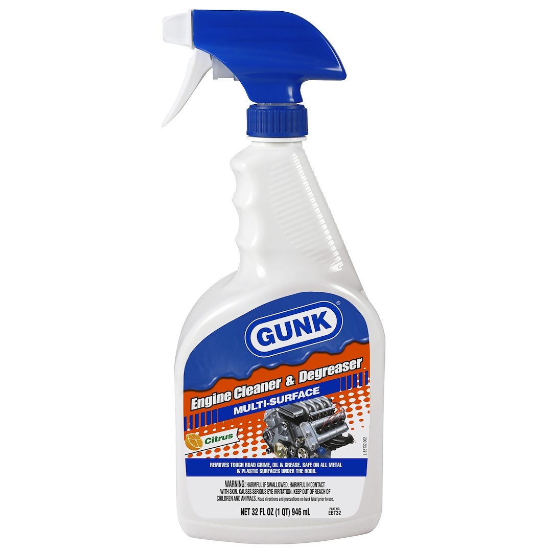 Blaster Engine Degreaser, Gunk®, Use to Remove Oil/ Grease/ Road Grime, 32 Ounce Spray Bottle, Single – EBT32