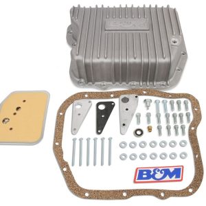 B&m Co Auto Trans Oil Pan, Torqueflite A727/A518/A618/44RH/46RE/46RH/47RE/48RE, Extra 4 Quarts Capacity, Natural, Cast Aluminum – 10280
