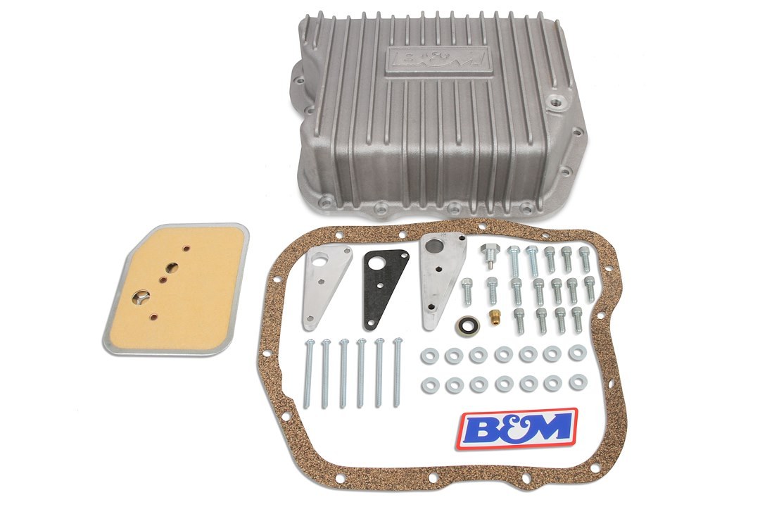 B&m Co Auto Trans Oil Pan, Torqueflite A727/A518/A618/44RH/46RE/46RH/47RE/48RE, Extra 4 Quarts Capacity, Natural, Cast Aluminum – 10280