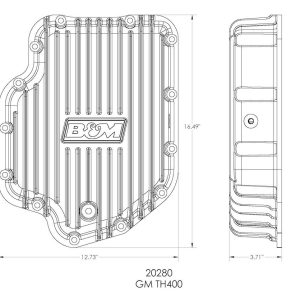 B&m Co Auto Trans Oil Pan, TH-400, Extra 2 Quarts Capacity, Natural, Cast Aluminum, With Drain Plug – 20280