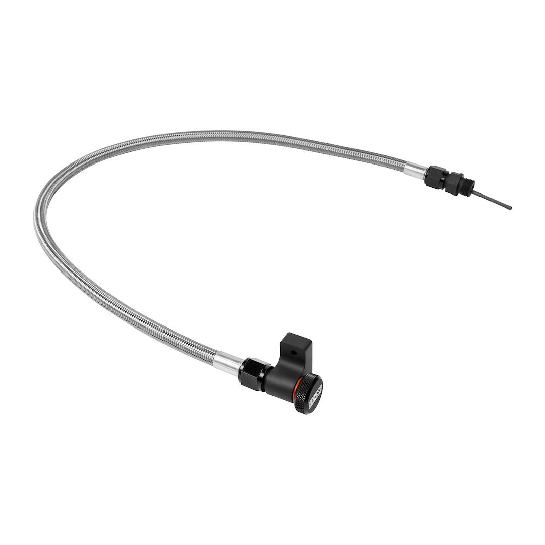 B&m Co Auto Trans Dipstick, For Use with AODE/4R70E/ 4R75E/ 6R80/ 10R80 Transmissions, Push IN with Firewall Mount – 22200