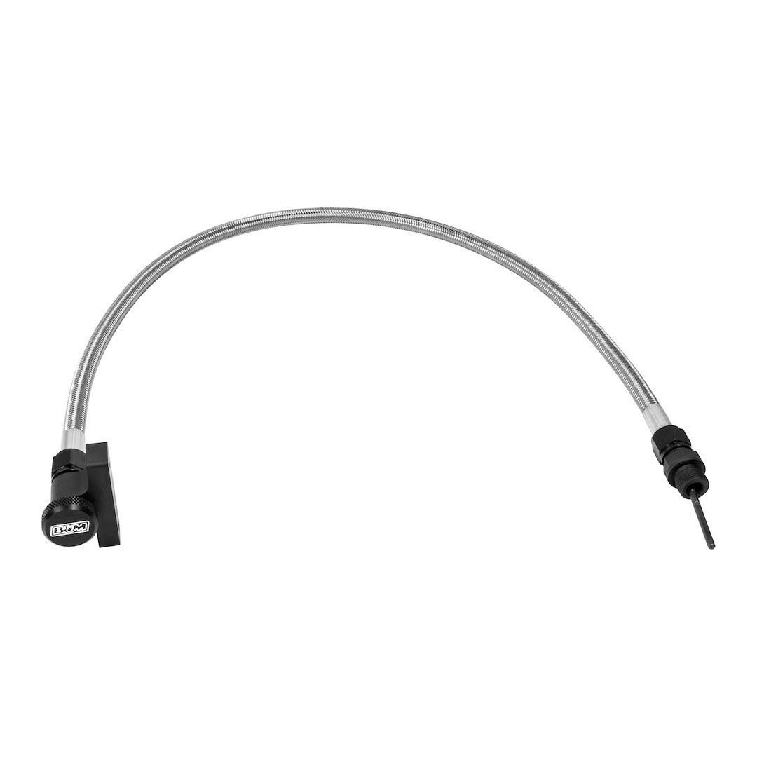 B&m Co Auto Trans Dipstick, For Use with AODE/4R70E/ 4R75E/ 6R80/ 10R80 Transmissions, Push IN with Firewall Mount – 22200