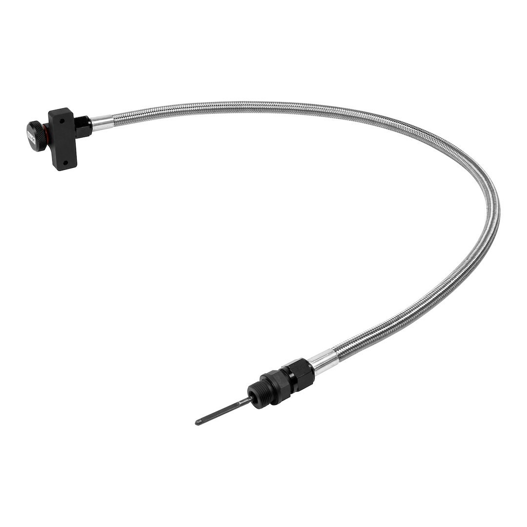 B&m Co Auto Trans Dipstick, For Use with AODE/4R70E/ 4R75E/ 6R80/ 10R80 Transmissions, Push IN with Firewall Mount – 22200