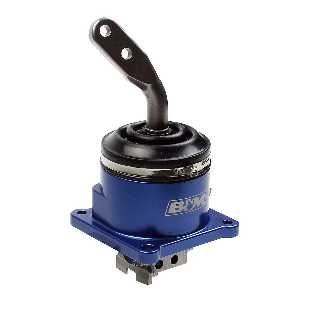 B&m Co Manual Trans Shifter, Precision Sport, 26 Percent Throw Reduction, Blue Anodized, Billet Aluminum – 45199