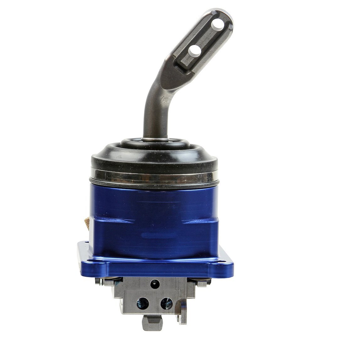 B&m Co Manual Trans Shifter, Precision Sport, 26 Percent Throw Reduction, Blue Anodized, Billet Aluminum – 45199
