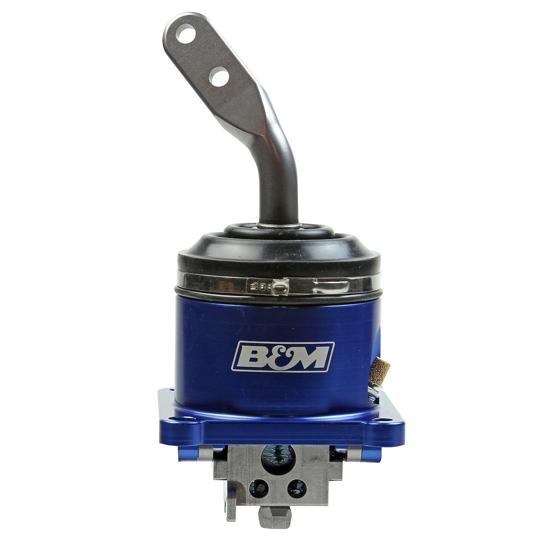 B&m Co Manual Trans Shifter, Precision Sport, 26 Percent Throw Reduction, Blue Anodized, Billet Aluminum – 45199