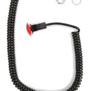 B&m Co Push Button Switch, 12 Volt/16 Volt, 12 Amps Max, Round, Non-Lighted, Red, Without Safety Cover – 46013