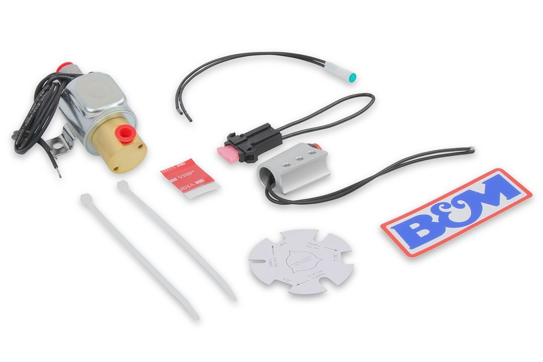 B&m Co Brake Line Lock Kit, Universal, Steel, With Fuse/ Indicator Light/ Instructions/ Mounting Screw/ Solenoid Valve/ Switch – 46076