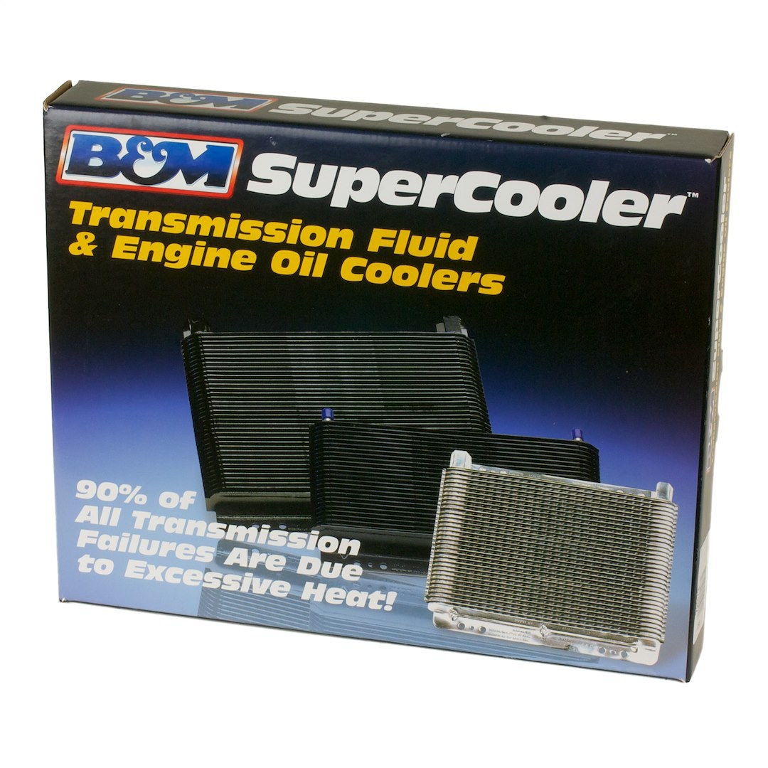 B&m Co Fluid Cooler, Super Cooler, For Transmission Fluid/Engine Oil/Differential Fluid/Power Steering Fluid/Turbocharger Oil – 70273