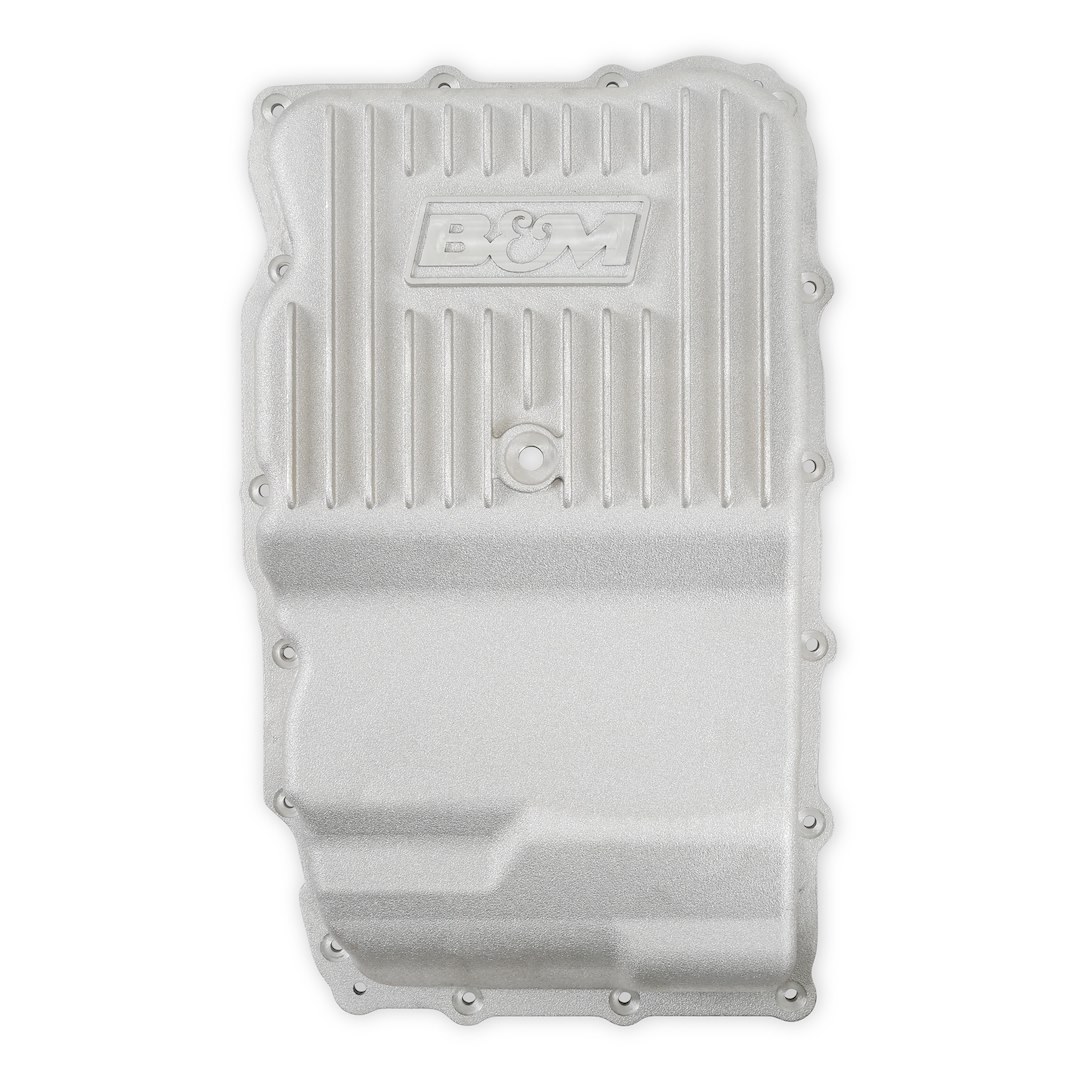 B&m Co Auto Trans Oil Pan, Hi-Tek, For Use with 10L80 Automatic Transmission, Extra 2 Quarts Capacity, Natural, Aluminum – 70401
