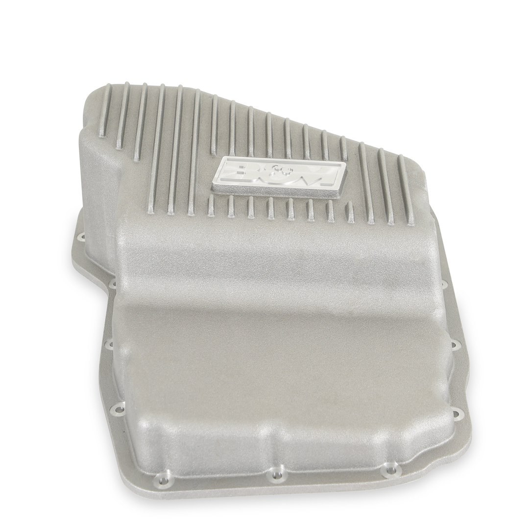 B&m Co Auto Trans Oil Pan, Hi-Tek, For Use with 45RFE/ 68RFE Automatic Transmission, Extra 2 Quarts Capacity, Natural, Aluminum – 70402
