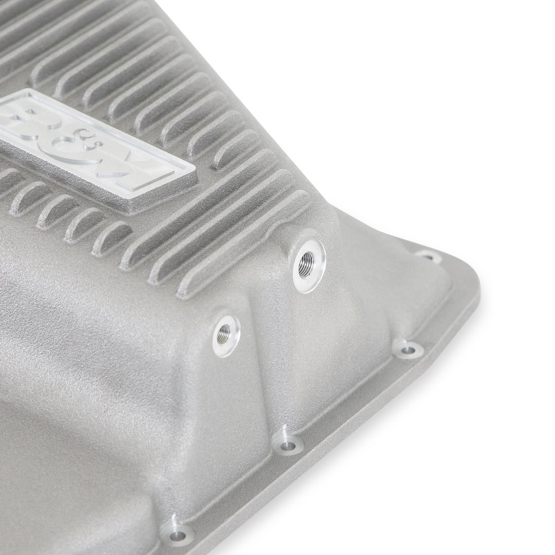 B&m Co Auto Trans Oil Pan, Hi-Tek, For Use with 45RFE/ 68RFE Automatic Transmission, Extra 2 Quarts Capacity, Natural, Aluminum – 70402