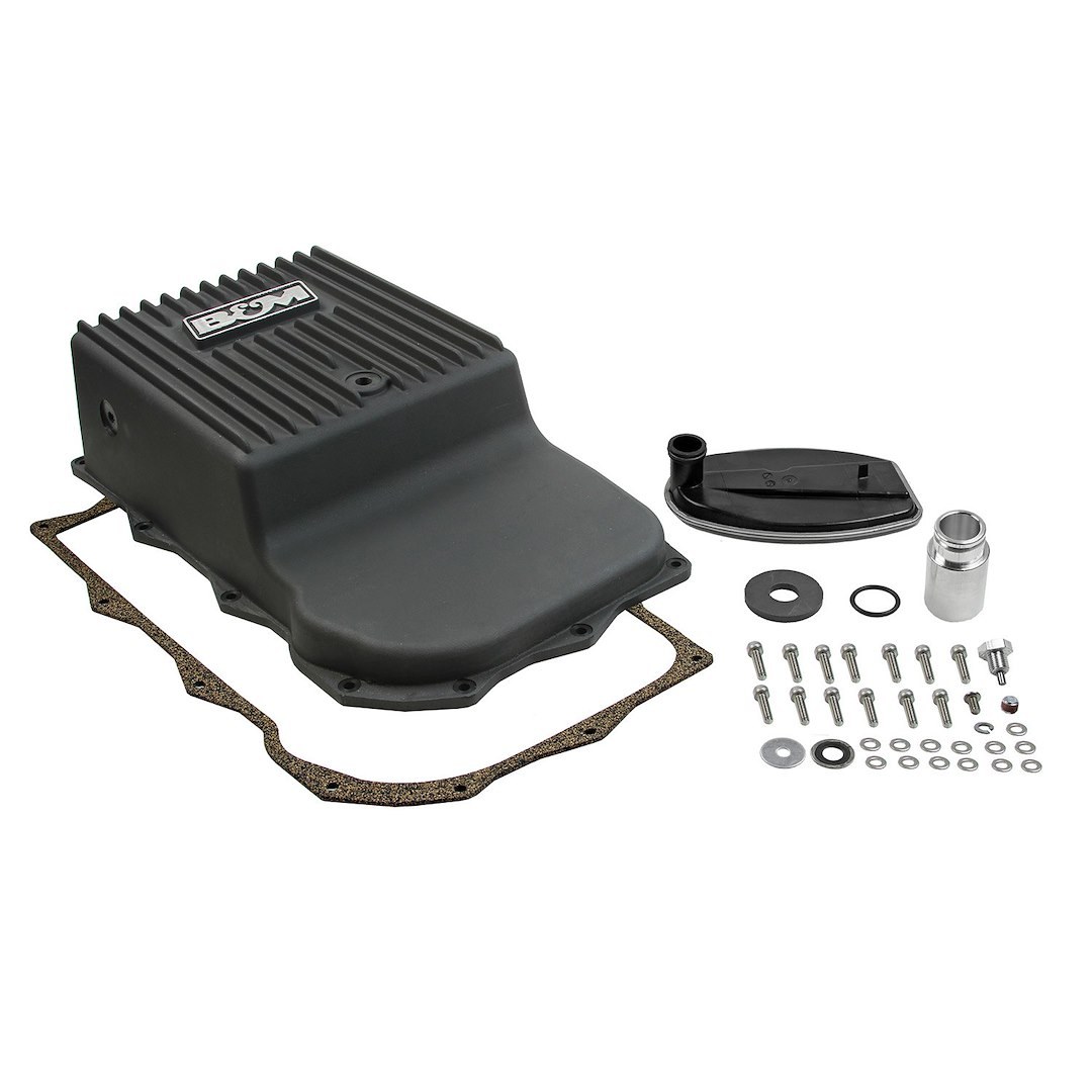 B&m Co Auto Trans Oil Pan, Hi-Tek, For Use with Zf 845RE/ 850RE/ 8HP70 and 8HP75 Transmission, Extra 4 Quart Capacity, Black Anodized – 71395