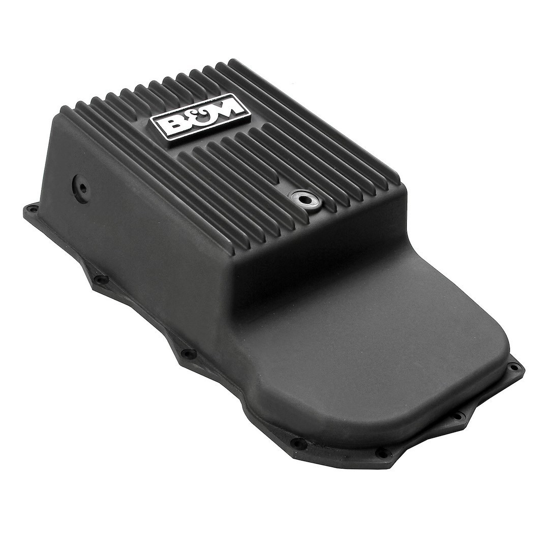 B&m Co Auto Trans Oil Pan, Hi-Tek, For Use with Zf 845RE/ 850RE/ 8HP70 and 8HP75 Transmission, Extra 4 Quart Capacity, Black Anodized – 71395