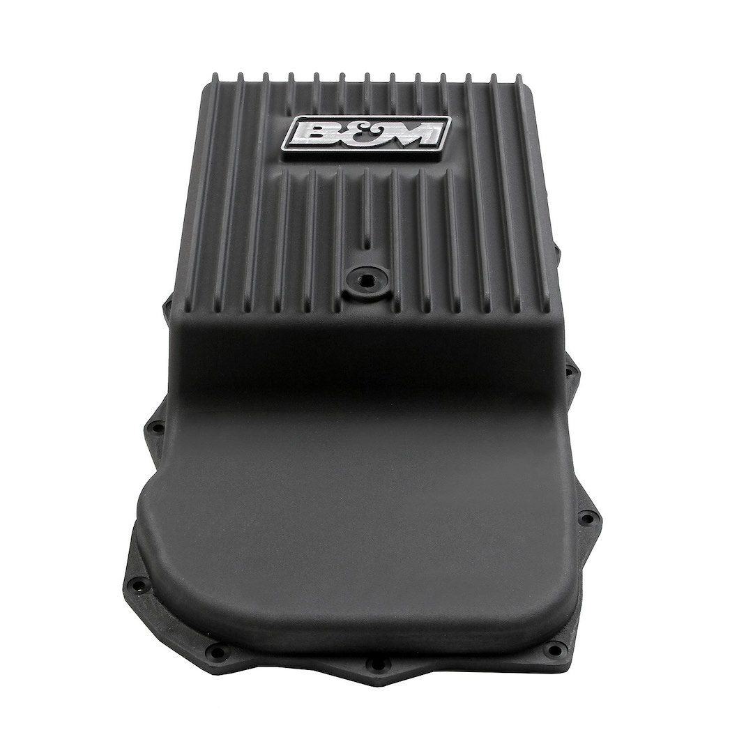 B&m Co Auto Trans Oil Pan, Hi-Tek, For Use with Zf 845RE/ 850RE/ 8HP70 and 8HP75 Transmission, Extra 4 Quart Capacity, Black Anodized – 71395